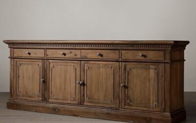Bufet Minimalis Kayu Jati Model Retro