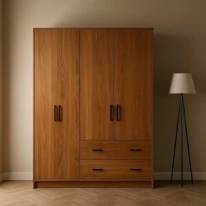 Lemari Pakaian Kayu Jati Minimalis Modern