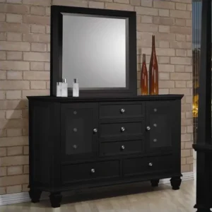 Meja Rias Minimalis Modern Kayu Jati Black