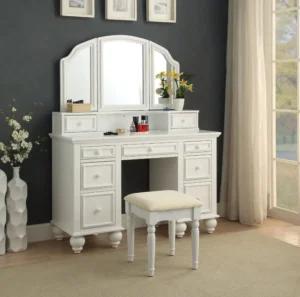 Meja Rias Minimalis Modern Putih Kupu-Kupu