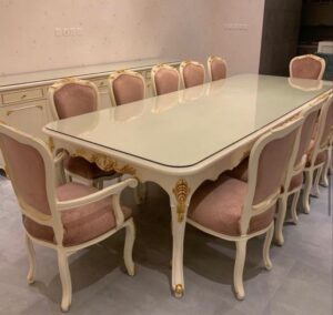Set Meja Kursi Makan Modern 12 Kursi