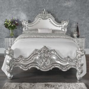 Tempat Tidur Dipan Ukiran Modern Silver
